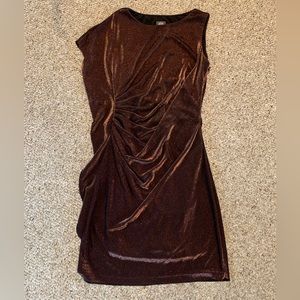 Vince Camuto metallic brown/ bronze dress